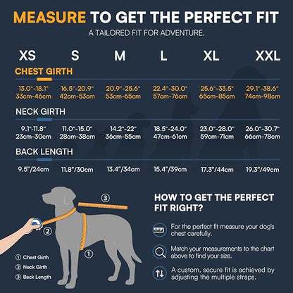 Dog Life Jacket High Flotation, Reflective Dog Life Vest for Swimming, Adjustable Dogs Life Preserver Rescue Handle Spring Summer Pool for Small, Medium, Large Dogs (OrangeLines,XXL)