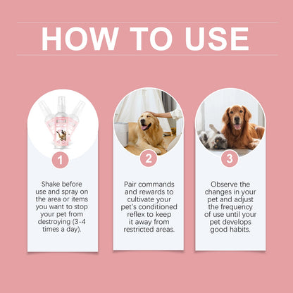 No Chew Spray For Dogs, Anti Chew Deterrent Spray To Stop Pets From Destroying Furniture, Safe With Glycerin & Mint Extract, 100ml