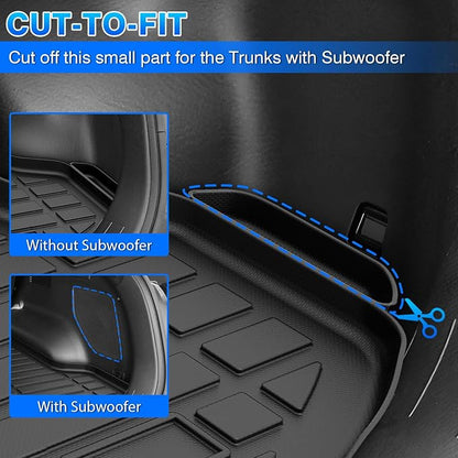 CARTIST Trunk Mat for Kia Sportage 2023-2025 | 2026 (Only LX & SX), (NOT for PHEV), All Weather Cargo Liner Heavy Duty Car Mats, Car Accessories for Sportage