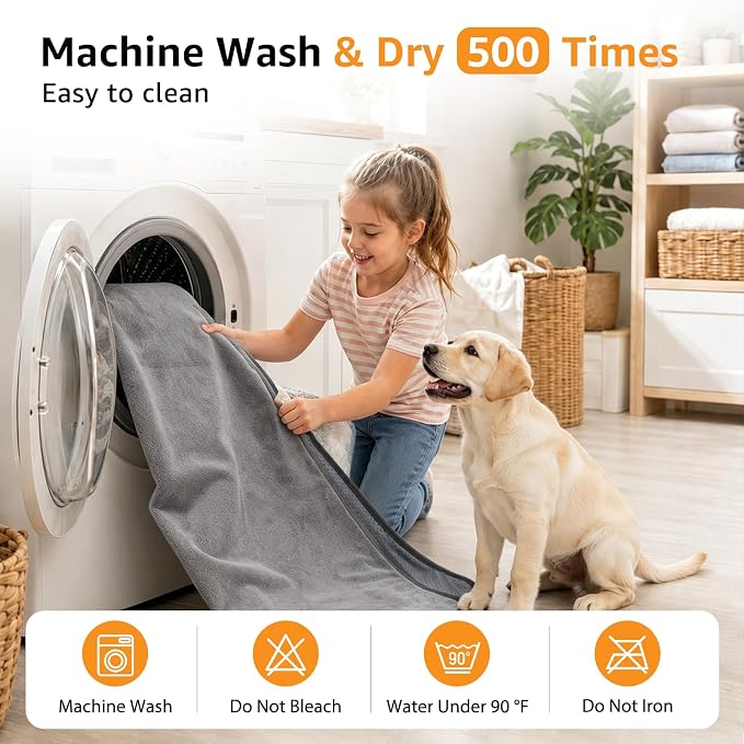Dog Pee Pad Washable-Extra Large Instant Absorb Training Pads Non-Slip Pet Playpen Mat Waterproof Reusable Floor Mat for Puppy/Senior Dog Whelping Incontinence Housebreaking (31"x36"-(2PACK))