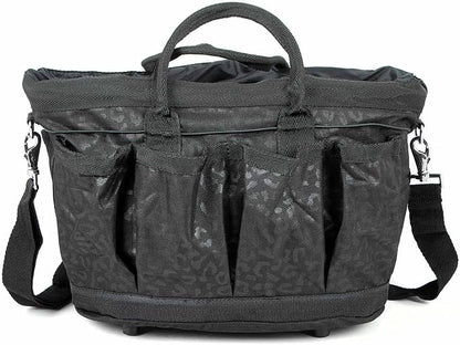 Jeffers Poplar Head Grooming Bag – Horse Grooming Organizer Tote with Pockets for Brushes, Tools, Clippers, Shampoo, Detangler – Stable Barn Kit Carrier for Horses, Pets, Livestock, Covert Cheetah