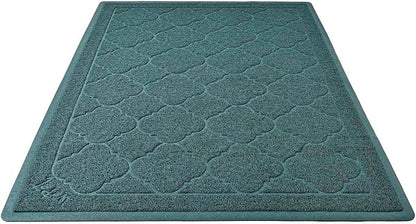 WePet Cat Litter Box Mat, Kitty Premium PVC Pad, Durable Trapping Rug, Phthalate Free, Urine-Resistant, Scatter Control, XXL 47 x 36 Inch, Celadon Green