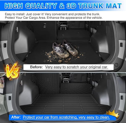 CARTIST Trunk Mat for Kia Sportage 2023-2025 | 2026 (Only LX & SX), (NOT for PHEV), All Weather Cargo Liner Heavy Duty Car Mats, Car Accessories for Sportage