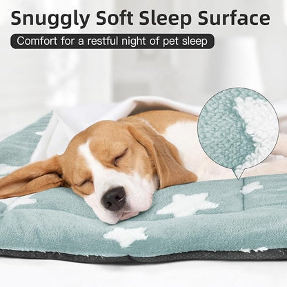 Mora Pets Dog Crate Pad Washable Cat Dog Bed for Crate Flat Pet Kennel Mat | Soft Dog Cat Bed Mat, Puppy Crate Pad for Dog Cage Cozy Sleeping Liner, Cute Pillow Cushion Anti Slip Small 2 Pack 24 x 18