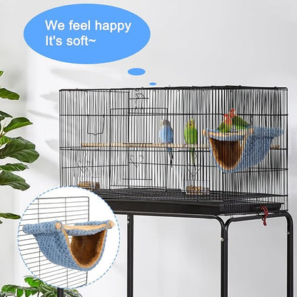 BWOGUE Winter Warm Bird Nest Bed Hanging Hammock Snuggle Hut Parrot House Tent Toy Bird Cage Perch for Parakeet Budgies Cockatiels Lovebird Cockatoo Finch Hamster Chinchilla Guinea Pig