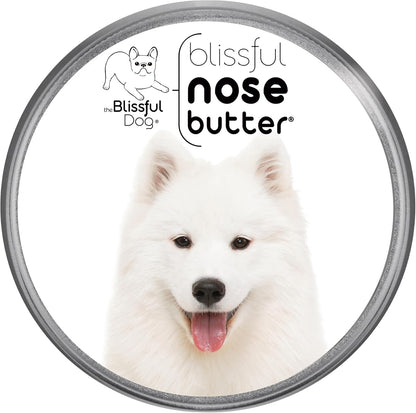 The Blissful Dog Samoyed Nose Butter for Dry, Cracked Skin, Lick-Safe Dog Nose Balm with Moisturizing Shea Butter, Almond, Olive, and Essential Oils, Pet Supplies, Uncented, 8 oz.