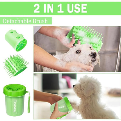 Paw Cleaner for Medium Dogs (with 3 Absorbent Towels) - Muddy Foot Washer for Pets