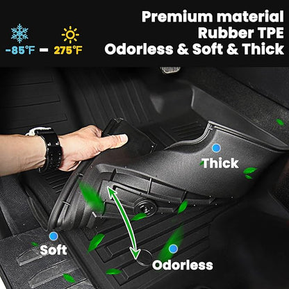 Auxko All Weather Floor Mats Fit for Toyota Corolla Cross AWD Gas 2022 2023 2024 2025 2026 TPE Rubber Liners Set Corolla Cross Accessories All Season Guard Odorless Anti-Slip Floor Mats