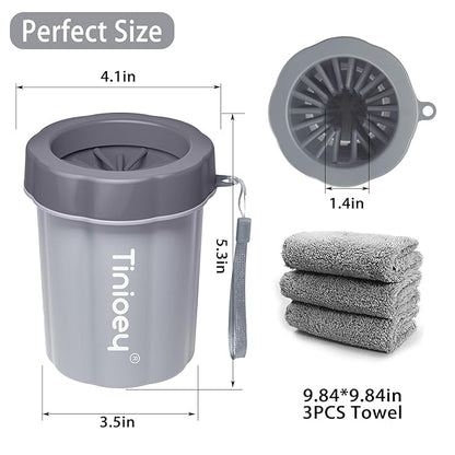 Dog Paw Cleaner for Medium Dogs, Dog Paw Washer, Muddy Paw Cleaner, Pet Foot Cleaner, Dog Paw Protector Kit