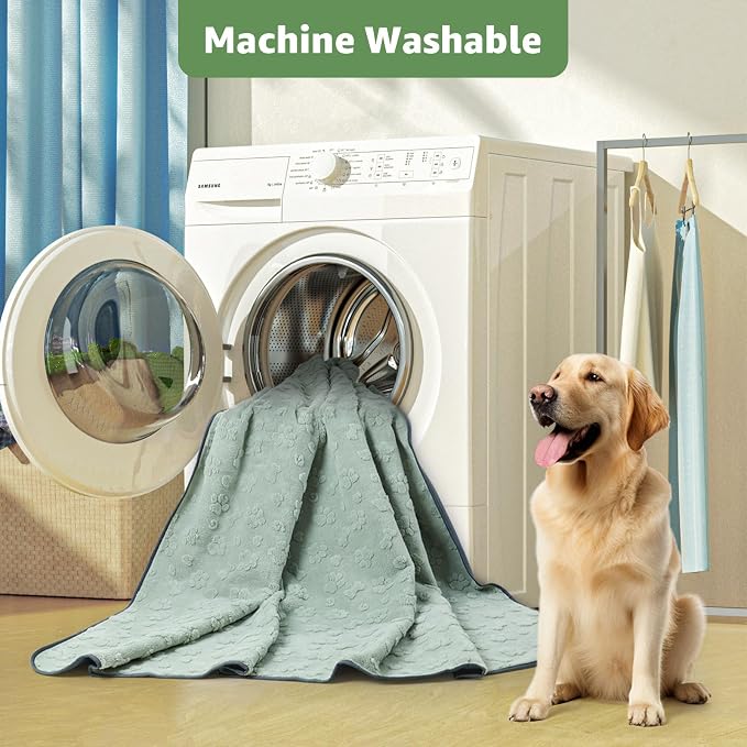 LOOBANI Washable Pee Pads for Dogs: 2 Pack Super Absorbent Reusable Puppy Pads, Leakproof and Waterproof Dog Training Pads Whelping Pads for Potty, Floor, Crate, Couch Bed and Travel, 18"x24"