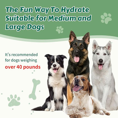 Outdoor Dog Water Fountain Step On, 2-in-1 Drinking & Sprinkler Water Dispenser, Paw Activated Drinking Dispenser for Yard, Garden, Lawn Interactive Summer Cooling Toy for Medium Large Dogs