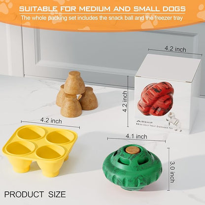 Dog Toys to Keep Them Busy,Frozen Treat Dog Enrichment Toys,Slow Food Training to Relieve Boredom and Stimulating,Dog Puzzle Treat Food Dispensing Ball Toy for Small Medium Large Dogs