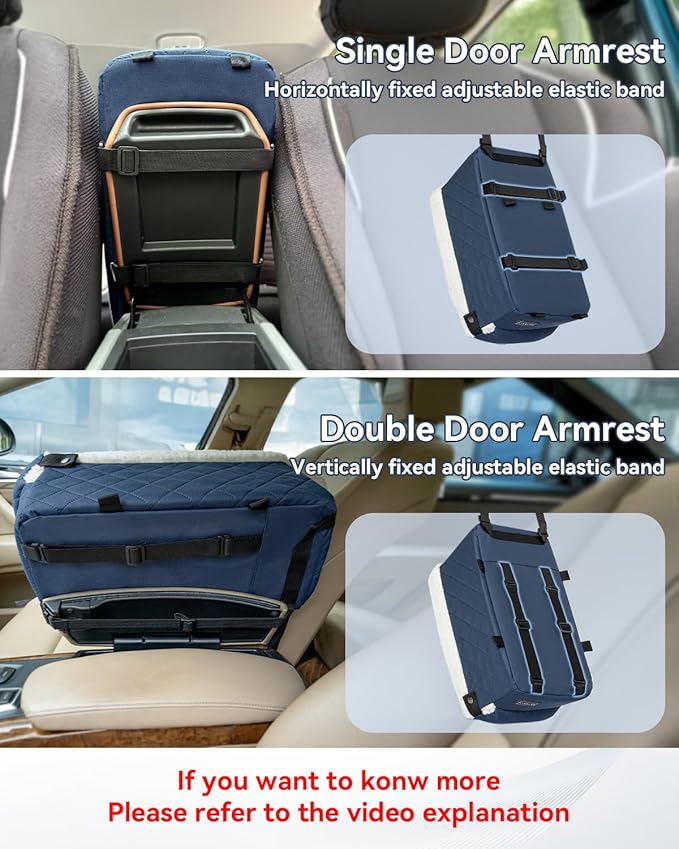 PETSFIT Center Console Dog Car Seat with Safe Protection Hooks, Pet Car Seat with Upgraded Safety Tethers, Washable Cushion, Console Dog Car Seats for Small Dogs Up to 8 Lbs(Blue)
