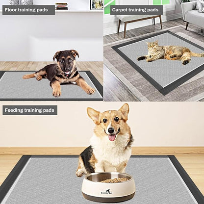 Charcoal Puppy Pads 28x37 Inches Extra Large Dog Pee Pads Odor-Control & Leak-Proof Disposable Pet Training Edge-Wrapping Thicken Potty Pad for Dogs, Cats, Rabbits (50 Pieces)