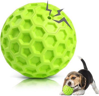 Indestructible Squeaky Dog Balls Puppy Toys, Interactive Dog Toys for Small Dogs, Puppy Chew Toys for Teething and Relax, Dog Chew Toy Balls Small Dog Toys for Small Breed, Outdoor Dog Toys