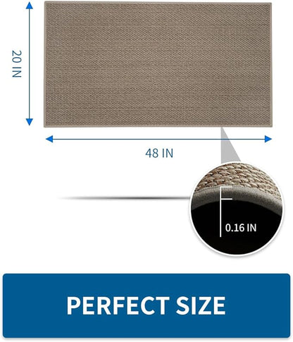 Kitchen Rugs and Mats Non Skid Washable, Absorbent Runner Rugs for Kitchen, Front of Sink, Kitchen Mats for Floor(Brown, 20"x47")