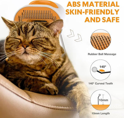 Cat Dog Grooming Vacuum Kit with Brush, Low-Noise Pet Hair Shedding Trimming Grooming for Indoor Cats Dogs, 4 in 1 Pet Vacuuming Groomer for Long or Short Haired Kitten Accessories(White)