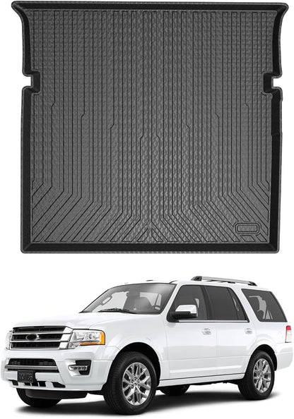 Mixsuper Custom Fit for Cargo Liner 2003-2017 Ford Expedition/Lincoln Navigator (No EL or L Models) Behind The 2nd Row Seats All Weather Rear Cargo Trunk Floor Mat