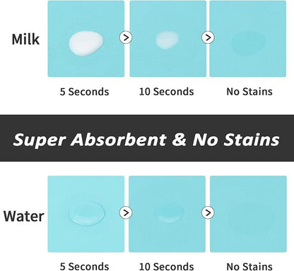 HotLive Dog Food Mat - Absorbent Cat Mat for Food and Water, No Stains Pet Feeding Bowl Mat, Easy to Clean Pet Placemats, Quick Dry Dog Water Dispenser Mat for Messy Drinkers | Teal 12"x 19"
