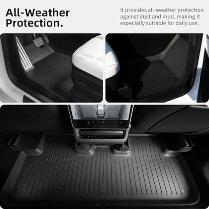 6 Pcs Liners for Tesla Model Y Juniper Accessories New 2025 2026(Not Fit Standard) All Weather Floor Mats Front Frunk Rear Trunk Mats Cargo Liner TPE Anti-Slip 5-Seater