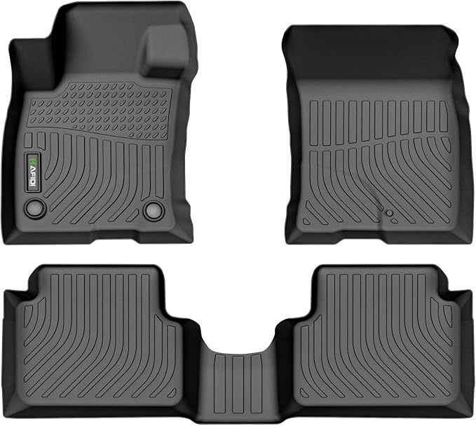 HAFIDI® Floor Mats Fit for 2022-2024 2025 2026 Ford Maverick (Not for Hybrid) All Weather Protection TPE Anti-Slip Automotive Floor Liners, Fits 1st & 2nd Row Full Set Custom Accessories, Black