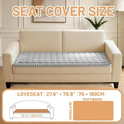 Couch Cover for Dogs Washable,Non Slip Fuzzy Durable Pet Friendly Cozy | Soft Slipcovers for 3 Cushion Sofa Cover,Plush Thick Protector Fits Mat Bed Leather & Fabric Couches (Light Grey 27.6"x70.9")
