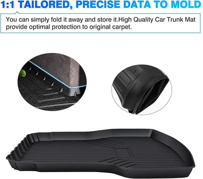 Cartist Cargo Liner Custom Fit for Kia Forte 2019-2024 Accessories All Weather Trunk Mat for Forte Cargo Mat Heavy Duty TPE Anti-Slip High Side