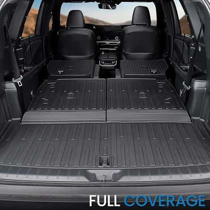 Cargo Mat with Backrest Mats for 2024 2025 2026 Lexus TX 350/500h/550h+, Fit with Subwoofer, All Weather TPE Protectors Cargo Liner Accessories for TX350/TX500h/TX550h+