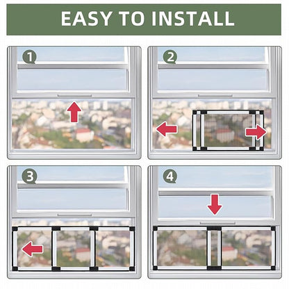 FLYZZZ Adjustable Window Screen for Home , Miny Expandable Window Screens 10" H x Fits 14" to 24" W | Stop & Measure Before Buying | Perfect for Bathroom & Basement Windows [FOR SMALL WINDOWS ONLY]
