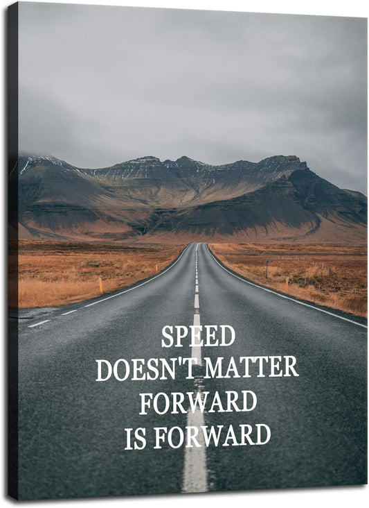 Inspirational Wall Decor About Perseverance Motivational Wall Art Printed Canvas Poster Modern Artwork for Office Bedroom Living Room Gym Framed Ready to Hang [18" W X 24" H]