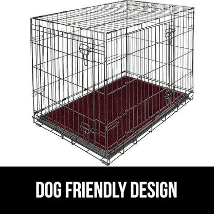 GORILLA GRIP SoakSTOPPER Dog Door Mat, 36x24 Machine Washable Rug Absorbent Doormat Captures Moisture Mud Dirt, Quick Dry Soft Chenille Entryway Rugs Indoor Entrance Mats for Dog Paws, Burgundy