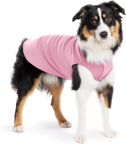 Goldpaw Stretchy Fleece Jacket for Small Dogs - Super Soft, Warm Dog Sweater - Pet Sweater Vest for Fall and Winter - Canine Clothes Made in The USA - Machine Washable - Rose - Size 14