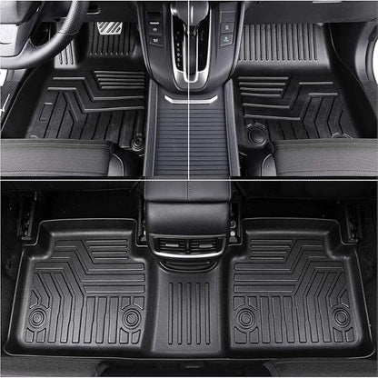 RAV4 Floor Mats Compatible with Toyota RAV-4 2013-2018，All Weather Protection Waterproof Durable Anti-Slip Odorless Custom-fit TPE Floor Liner 1st and 2ed Row Set