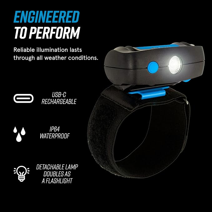 noxgear LightHound Light Up Reflective Dog Harness and Wrist Light, Medium | 360° Light Up Reflective Dog Harness, 8 Colors & 6 Modes, USB Rechargeable, Adjustable, Rainproof, LED Fiber Optic