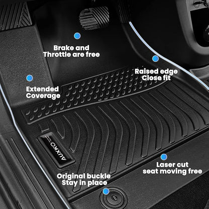 Auxko All Weather Floor Mats for 2024-2018 Toyota Camry (FWD Only,Not Hybrid or AWD) TPE Rubber Liners Accessoires All Season Guard Odorless Anti-Slip