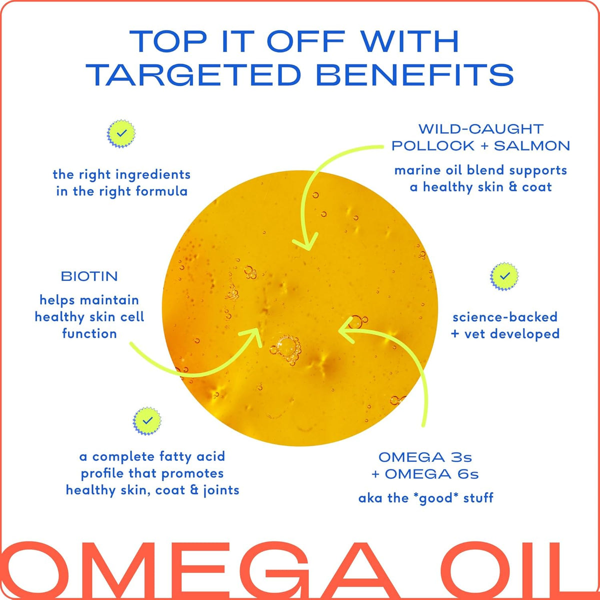 Native Pet Omega 3 Fish Oil for Dogs & Cats - Promotes Healthy Skin, Shiny Coat, & Strong Joints - Made with Wild Alaskan Salmon Oil for Dogs – Tasty, Fast-Absorbing Omega 3 6 9 Liquid Supplement-16oz