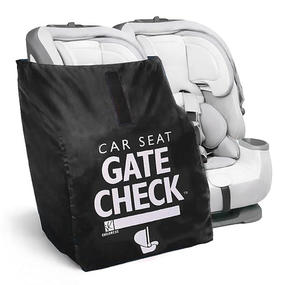 J.L. Childress Gate Check Travel Bag for Car Seats - Car Seat Travel Bag for Airplane, Fits All Baby & Infant Carriers, Airport Accessories for Gate Check, Flying Essentials, AirTag Compatible - Black