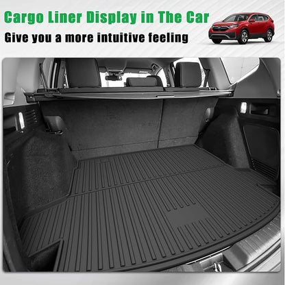 Original 2020-2022 CR-V Hybrid Floor Mats & Cargo Liner for Honda CRV Hybrid - Custom Fit TPE Floor Mats with Trunk Mat - All Weather Rubber Car Mats for Honda CR-V Hybrid 2020-2022