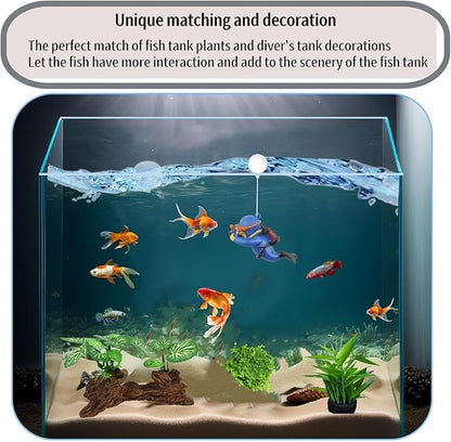 Fish Tank Decorations, Artificial Driftwood with Plants Aquarium Decor Ornaments for Betta Fish Hideout, Natural Aquarium Decoration Adds Color and Shelter