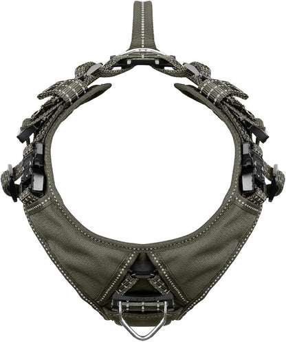 ICEFANG Dog Halter Harness with Metal Buckles,Dog Strap Vest for Medium Dogs