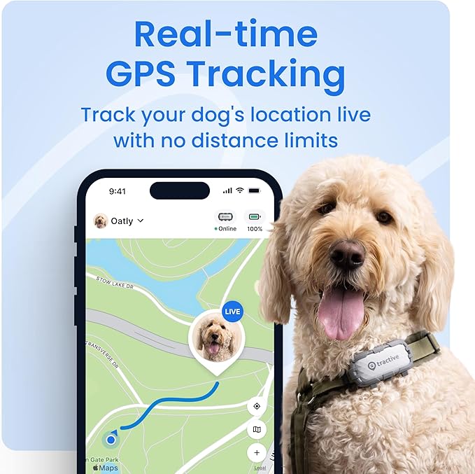 Tractive XL Smart Dog GPS Tracker | Live Pet Tracker with Virtual Fence | Vital Signs Monitoring of Heart & Respiratory Rate | Up to 1-Month Battery Life | Dog Collar Attachment (Adventure Edition)