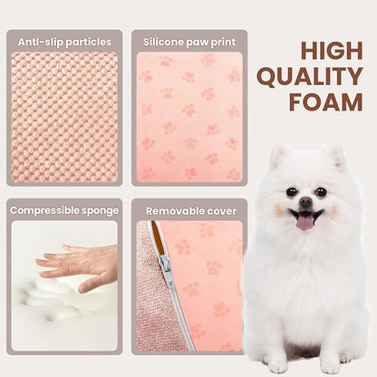 Dog Stairs for Small Dogs, High Density Foam Dog Steps, Extra Wide Non-Slip Pet Ramp for High Beds Or Couch, Soft Doggie Ladder for Dogs Injured, Older Pets, Small Cats