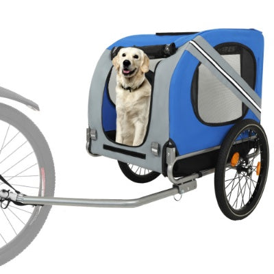 Large Folding Bike Trailer For Dogs  120LB Capacity All-Terrain Pet Carrier, Durable Steel Frame For Cycling, Jogging, Camping  Outdoor Adventures