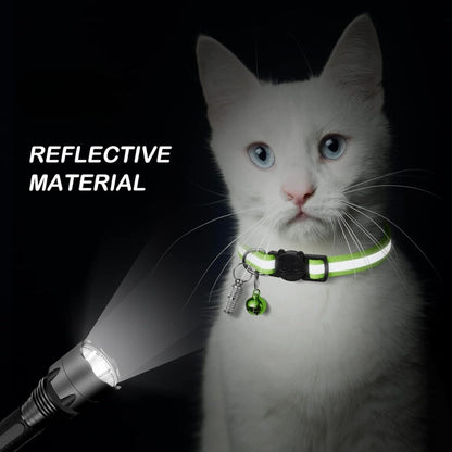 12 Pack Reflective Breakaway Cat Collars With Bells,Safety Buckle Kitten Collar, With Name Tag, Adjustable,Ideal For Girl Cats Male Cats