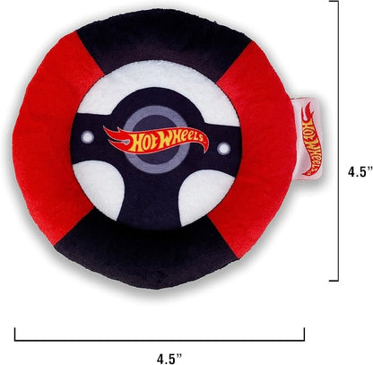 Hot Wheels Plush Car Pet Bed – Themed Blue Car Design for Dogs and Cats with Toy Steering Wheel and Tire