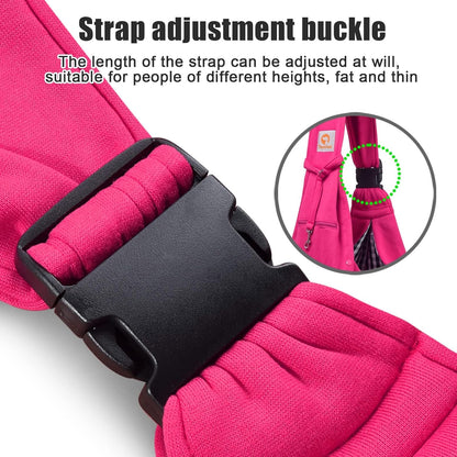 TOMKAS Dog Sling Carrier for Small Dogs Puppy Carrier for Small Dogs (Rose red, Adjustable Strap for 3-10 lbs & Zipper Pocket)