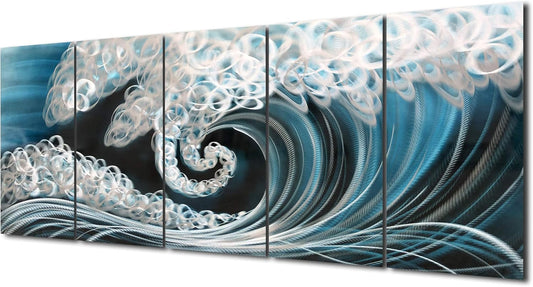 Yihui Arts Handmade Popular Sea Weaves Metal Wall Art Decor Nautical Artwork for Living Room Bedroom Bathroom Decor