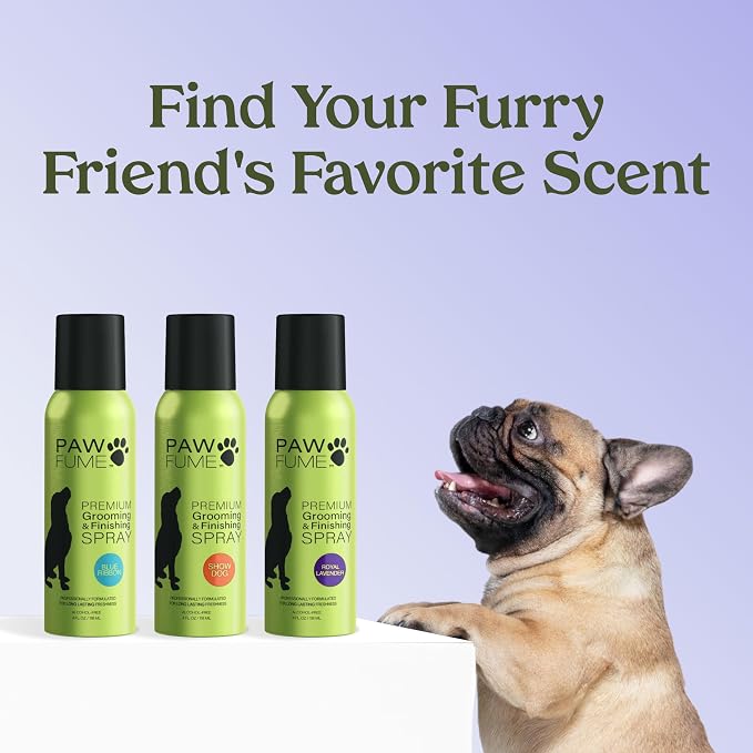 PAWFUME Dog Detangler Grooming Spray, Royal Lavender, 2-Pack | Hypoallergenic alcohol-free spray detangles, moisturizes and freshens coats, Dog Necessities for coat and fur care