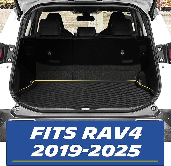 Michelin Vehicle Mats, Premier Series All-Weather TPE Custom Fit Liner for Toyota RAV4 Gas & Hybrid 2019-2025 Trunk Mat B (1 Piece)