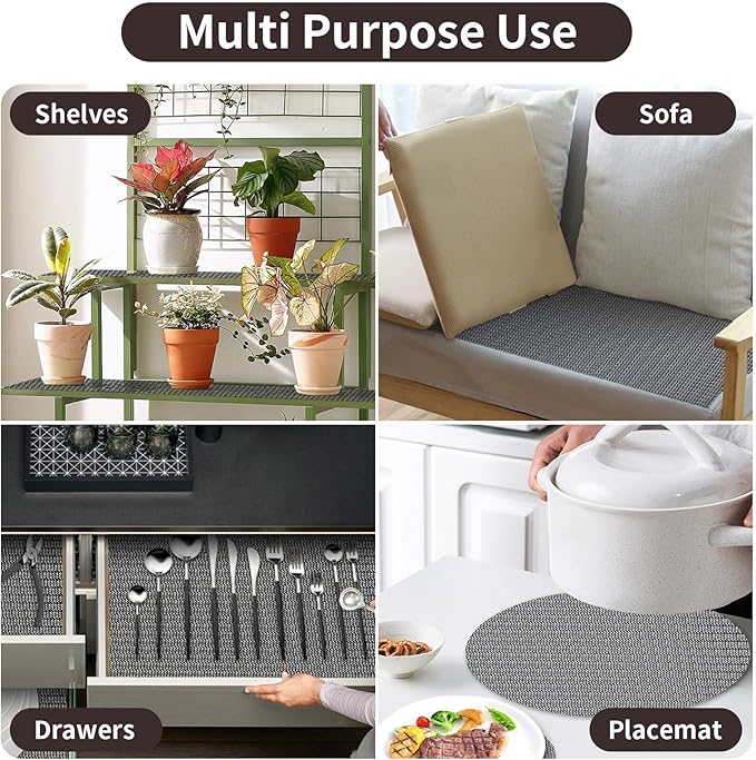 PureFit 3x5 Rug Pad Gripper for Hardwood Tile Floors Carpet, Anti Slip Rug Grips, Dual Dense Non Slip Rug Pads Mats